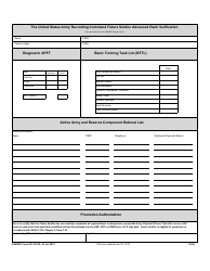 Document preview: USAREC Form 601-210.23 The United States Army Recruiting Command Future Soldier Advanced Rank Verification