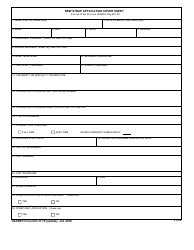 Document preview: USAREC Form 601-37.15 New Strap Application Cover Sheet