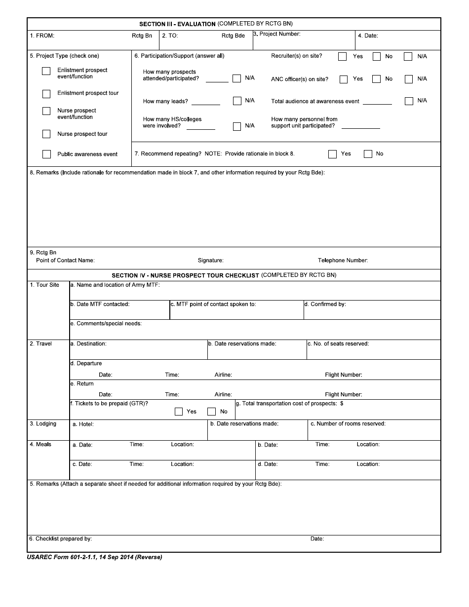 Usarec Form 601 2 11 Fill Out Sign Online And Download Fillable Pdf Templateroller 3048