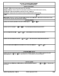 Document preview: USAREC Form 601-210.10 Security Clearance Questionnaire