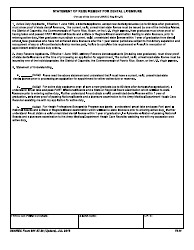 Document preview: USAREC Form 601-37.26 Statement of Requirement for Dental Licensure