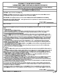 Document preview: USAREC Form 601-37.27 Deptartment of the Army Service Agreement - F.edward Hebert Armed Forces Financial Assistance Program (Fap)