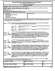 Document preview: USAREC Form 601-37.39 Regular Army Nurse Officer Incentives Declaration Statement