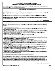Document preview: USAREC Form 601-37.57 Department of the Army Service Agreement - United States Army Clinical Psychology Internship Program