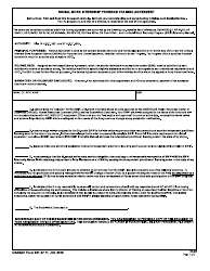 Document preview: USAREC Form 601-37.71 Social Work Internship Program Training Agreement