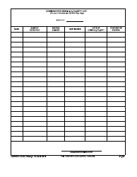 Document preview: USAREC Form 700-5.5 Commander's Domicile-To-Duty Log