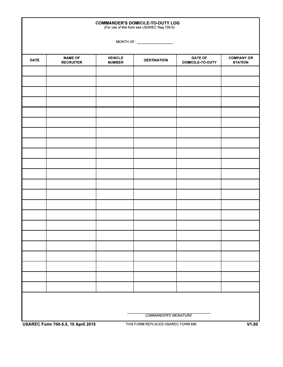 USAREC Form 700-5.5 - Fill Out, Sign Online and Download Fillable PDF ...