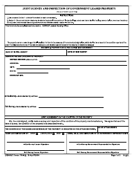 Document preview: USAREC Form 700-5.8 Joint Survey and Inspection of Government Leased Property