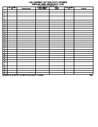 Document preview: HQ USAREC Form 1602 HQ USAREC After-Duty Hours Sign-In and Sign-Out Log
