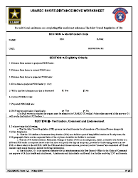HQ USAREC Form 1.2 USAREC Short-Distance Move Worksheet