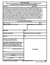 HQ USAREC Form 1899 Consent and Release - Consent to Production and Use of Still and Moving Pictures Likeness Both Sound and Silent Pictures, Recordings, Soundtracks, and Testimonials