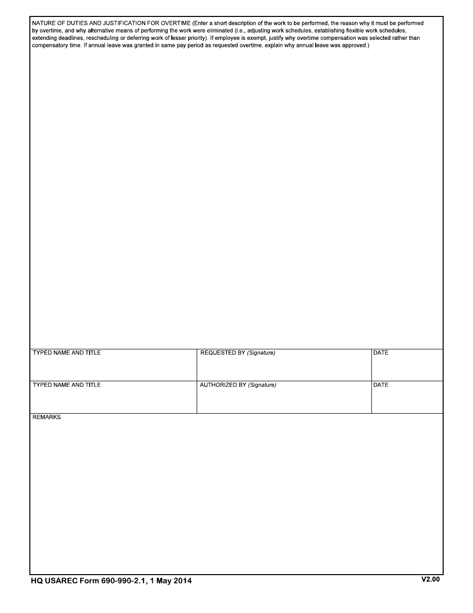 HQ USAREC Form 690-990-2.1 - Fill Out, Sign Online and Download ...