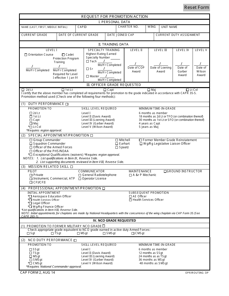 CAP Form 2 Fill Out Sign Online And Download Fillable PDF 