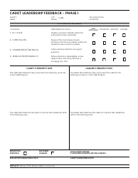 Document preview: CAP Form 60-91 Cadet Leadership Feedback - Phase I