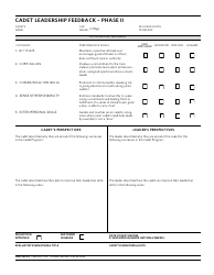 Document preview: CAP Form 60-92 Cadet Leadership Feedback - Phase Ii
