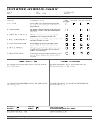 Document preview: CAP Form 60-94 Cadet Leadership Feedback - Phase Iv