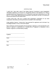 Form FMC-65 Foreign-Based Unlicensed Nvocc Registration/Renewal, Page 2