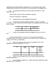 Form FMC-131 Application for Certificate of Financial Responsibility, Page 2