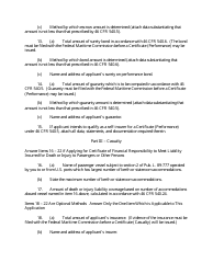 Form FMC-131 Application for Certificate of Financial Responsibility, Page 4