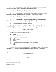 Form FMC-131 Application for Certificate of Financial Responsibility, Page 5