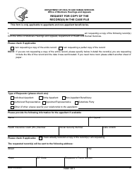 Form HHS-719 Request for Copy of the Record(S) in the Case File