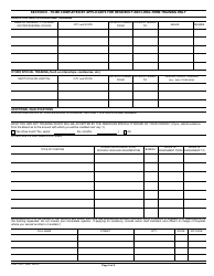 Form 1122-1 Application for Training for Phs Commissioned Personnel, Page 2