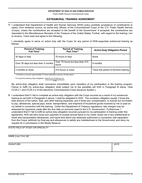 Form PHS-6373  Printable Pdf