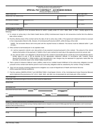 Form PHS-7033 Special Pay Contract - Accession Bonus