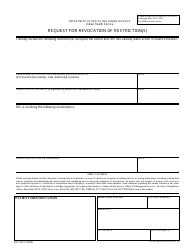 Form IHS-912-2 &quot;Request for Revocation of Restriction(S)&quot;