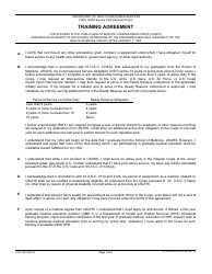Form PHS-7064 Training Agreement