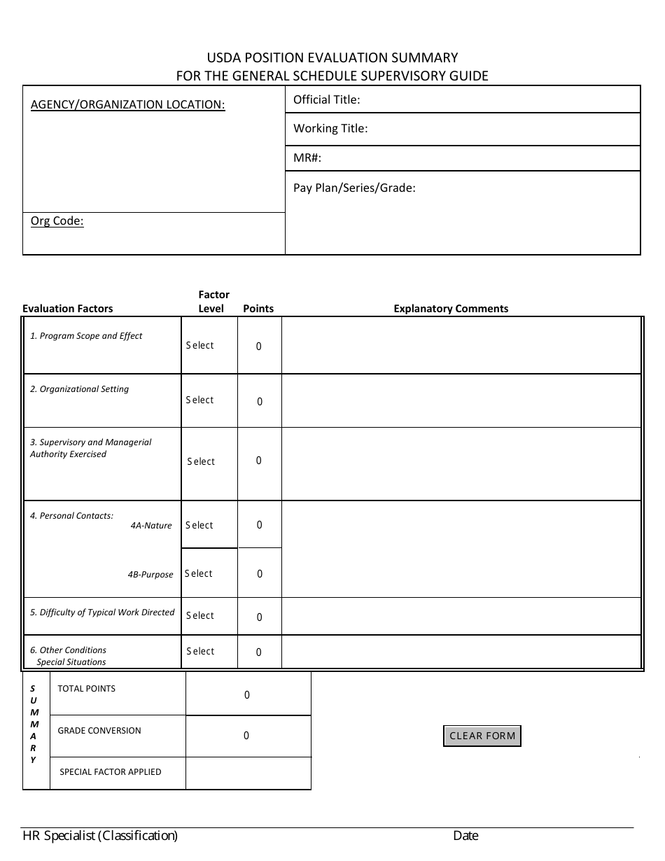 Form AD-332 Position Description Cover Sheet, Page 3