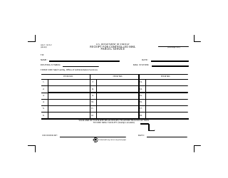 Document preview: DOE HQ Form 1410.2 Receipt for Controlled Mail Parcel Service