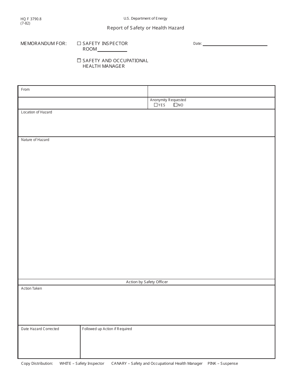 Doe Hq Form 3790.8 - Fill Out, Sign Online And Download Printable Pdf 