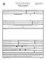 Document preview: CBP Form 26 Report of Diversion