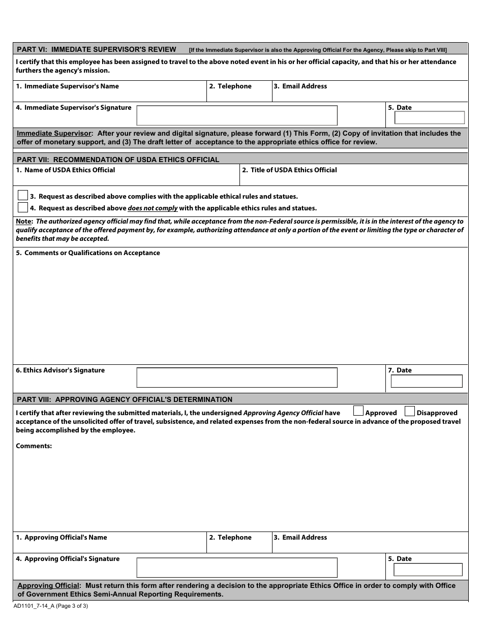 Form AD-1101 - Fill Out, Sign Online and Download Fillable PDF ...