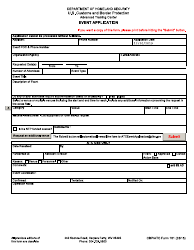 Document preview: CBP Form 101 CBP Advanced Training Center (Atc) Event Application