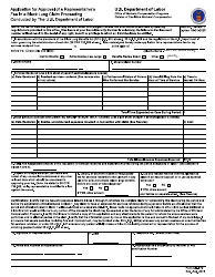 Form CM-972 Application for Approval of a Representative's Fee in a Black Lung Claim Proceeding Conducted by the U.S. Department of Labor