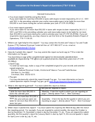 Instructions for TTB Form 5130.9 Brewer&#039;s Report of Operations