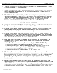 Instructions for TTB Form 5130.26SM Quarterly Brewer&#039;s Report of Operations, Page 2