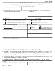 TTB Form 5150.22 Application for an Industrial Alcohol User Permit