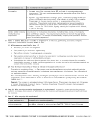 TTB Form 5200.3 Application for Permit to Manufacture Tobacco Products or Processed Tobacco or to Operate an Export Warehouse, Page 6