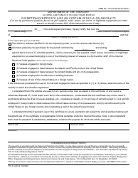 Document preview: TTB Form 5600.34 Exemption Certificate (Use on Certain Vessels or Aircraft)