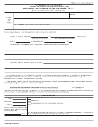 Document preview: TTB Form 5600.38 Application for Extension of Time for Payment of Tax