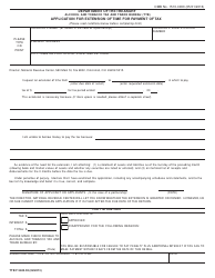 TTB Form 5600.38 Application for Extension of Time for Payment of Tax