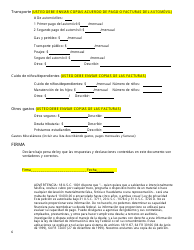 Declaracion De Divulgacion Financiera (Spanish), Page 6