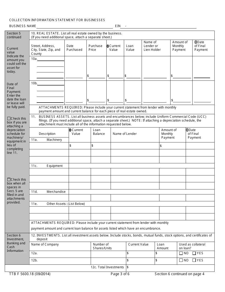 TTB Form 5600.18 - Fill Out, Sign Online and Download Fillable PDF ...