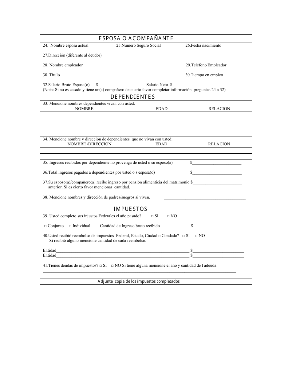 Estado Financiero Personal (Spanish), Page 2