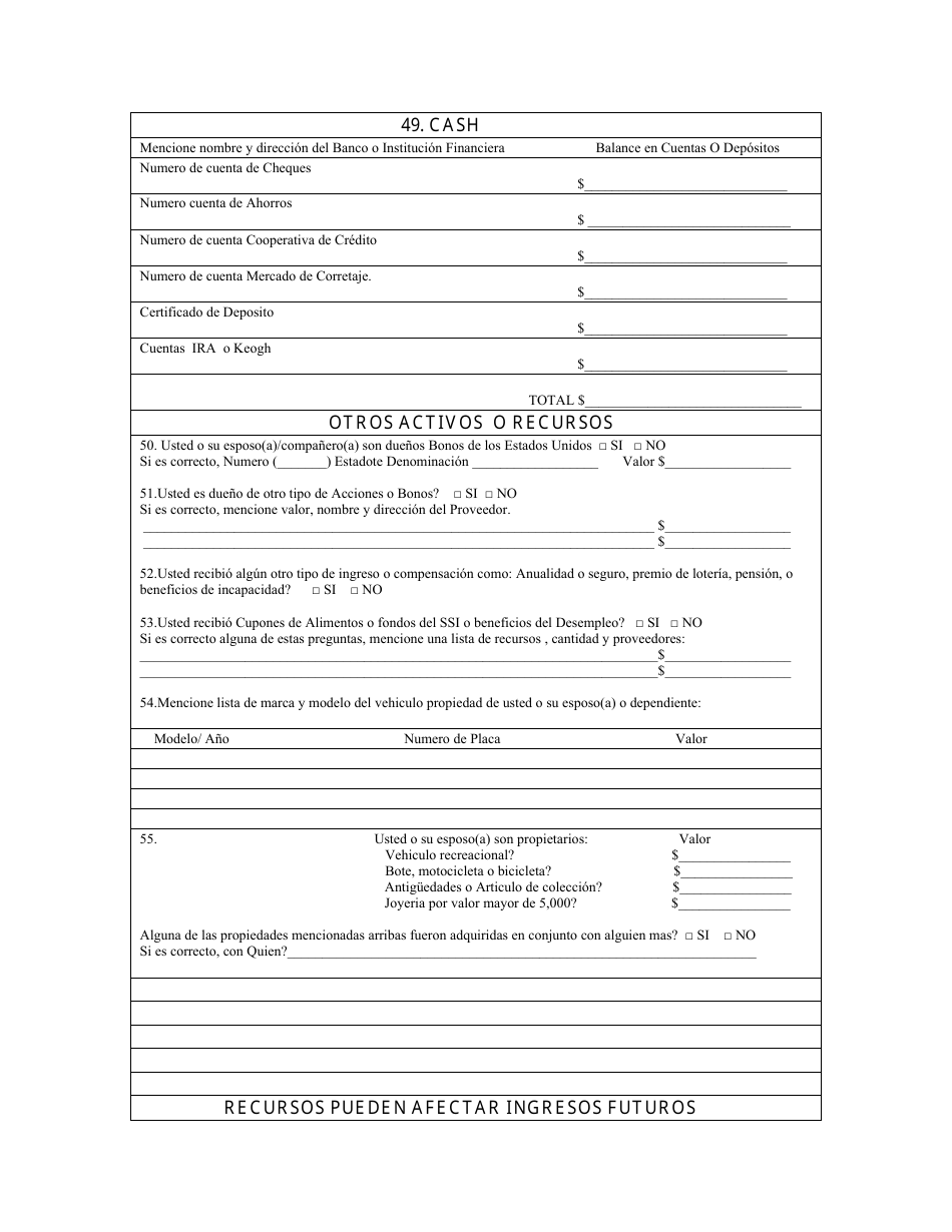 Estado Financiero Personal (Spanish), Page 4