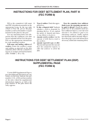 Instructions for FEC Form 8 Debt Settlement Plan, Page 4