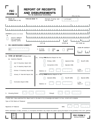 Document preview: FEC Form 3 Report of Receipts and Disbursements for an Authorized Committee